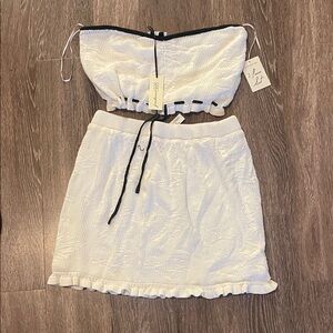 Freshman 1996 Black and White Knit two piece set